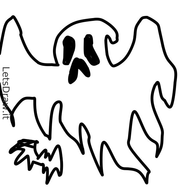 How to draw ghost / hizokctcj.png / LetsDrawIt