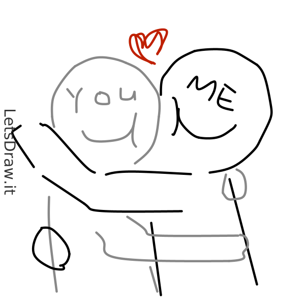 How to draw hug / hjfmpidoy.png / LetsDrawIt