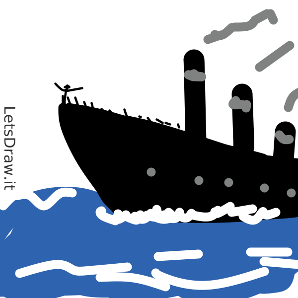 How to draw titanic / hk146iaz.png / LetsDrawIt