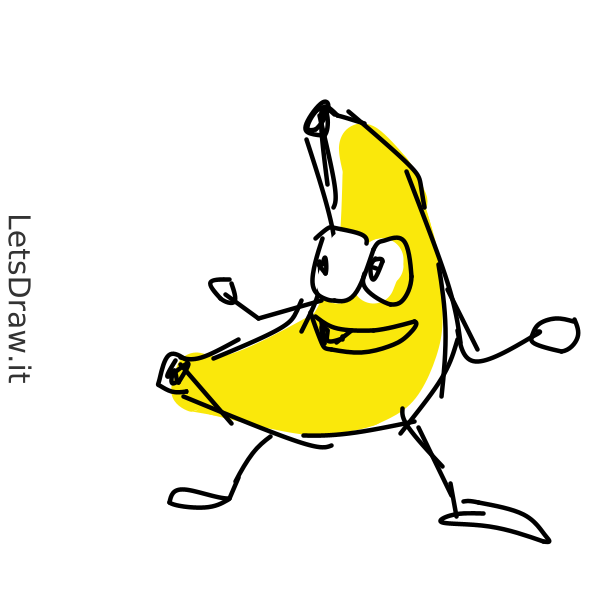 How to draw banana / hppksm9g.png / LetsDrawIt