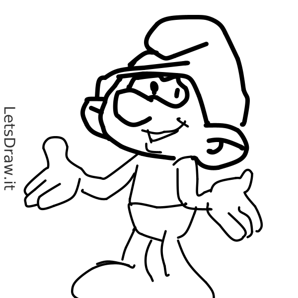 How to draw Smurfs / Learn to draw from other LetsdrawIt players