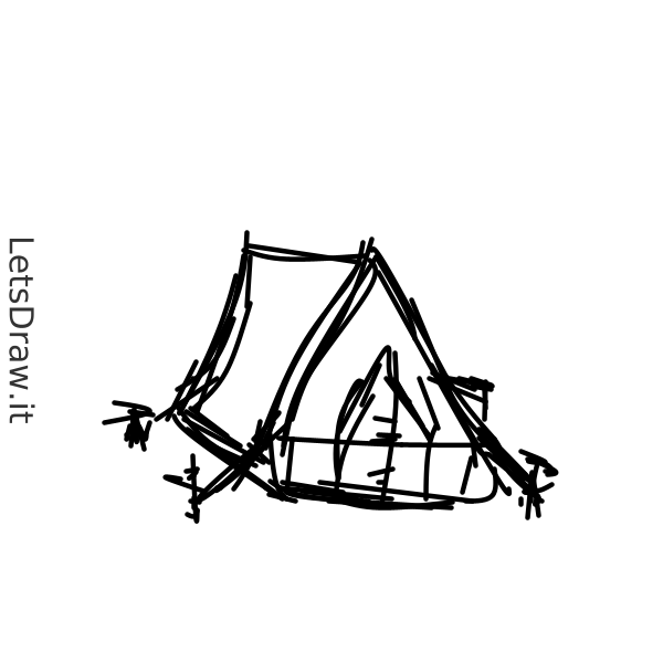 How to draw tent / i3aedurrs.png / LetsDrawIt