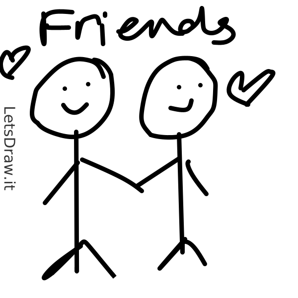 Frien Draw How to draw friends / igwscxbwc.png / LetsDrawIt