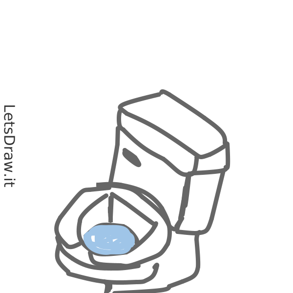 How to draw toilet / ihtj8377i png / LetsDrawIt