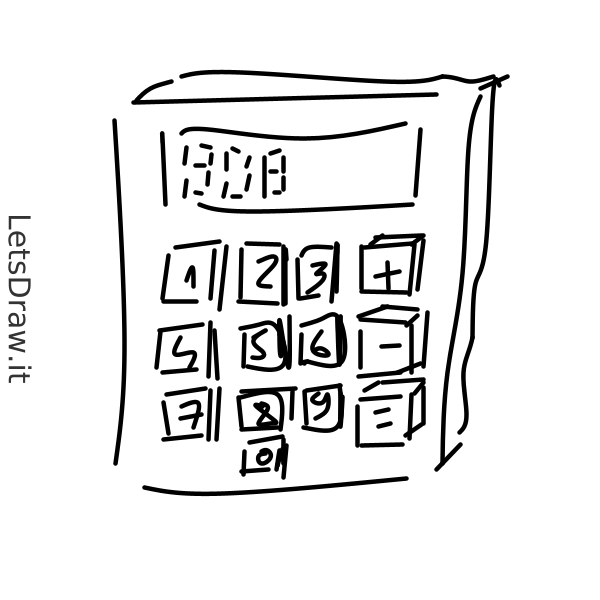 How to draw calculator / iikf8fxz3.png / LetsDrawIt