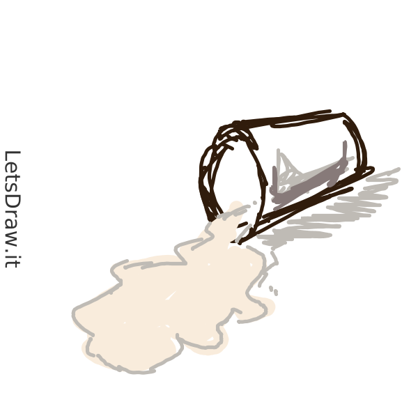 How to draw spilled milk / LetsDrawIt