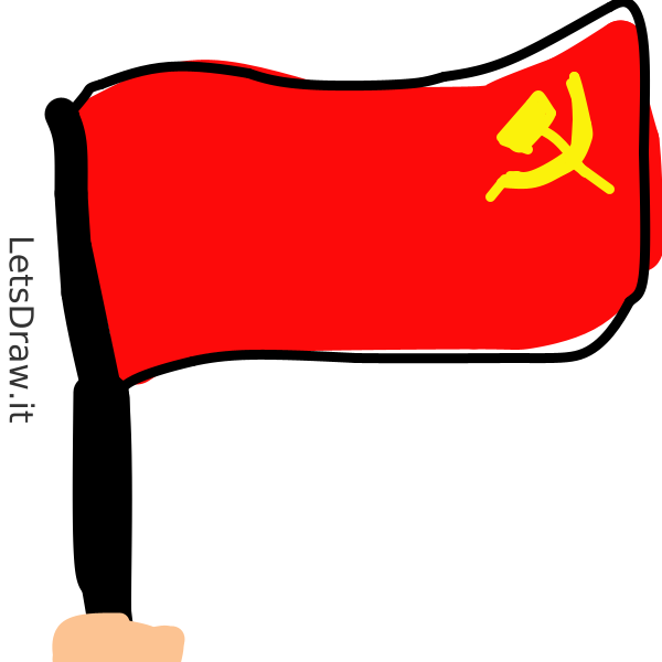 How to draw flag / iq64kioyf.png / LetsDrawIt