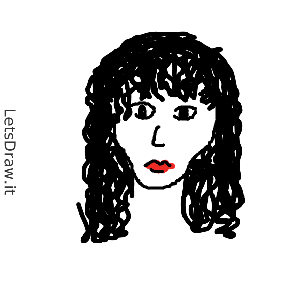 How to draw curly hair /  / LetsDrawIt
