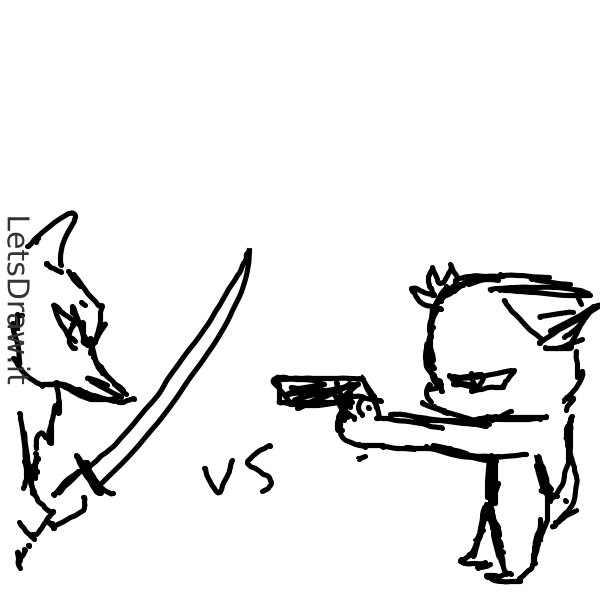 How to draw duel / isa5e3hzy.png / LetsDrawIt