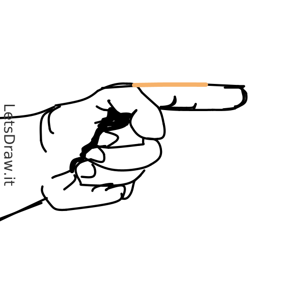 How to draw index finger / iuyggphwt.png / LetsDrawIt