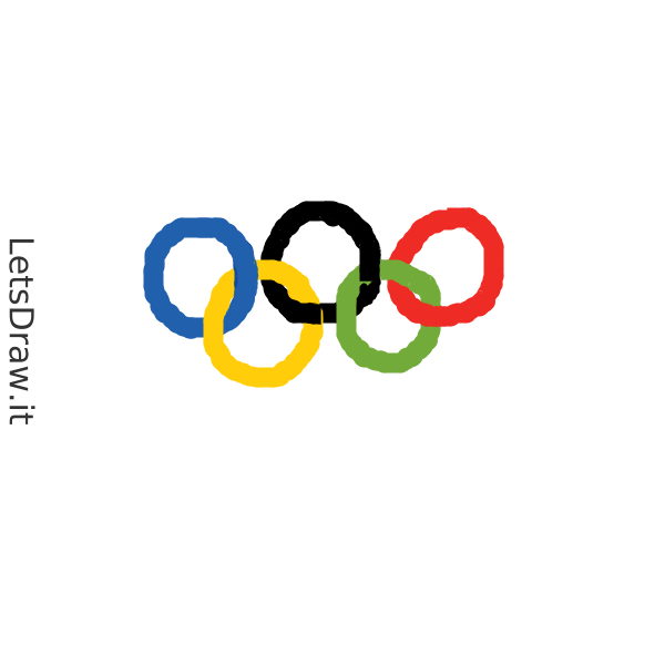 Olympics hand drawn ring logo isolated on white background. Summer olympic  games. Paris 2024. Header for letters, websites, mailing lists. Olympic  games banner 36184784 Vector Art at Vecteezy