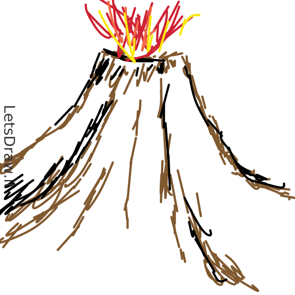 Volcano Sketch Vector Art, Icons, and Graphics for Free Download