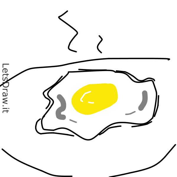 How to draw scrambled eggs / m836kzomx.png / LetsDrawIt