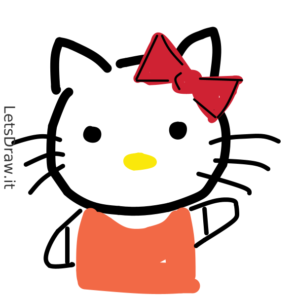 How to draw hello Kitty / 97zrbz8a4.png / LetsDrawIt