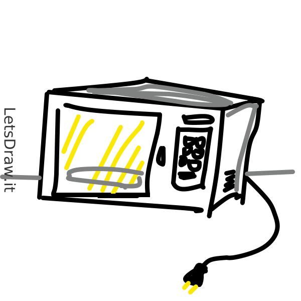 How to draw microwave / LetsDrawIt