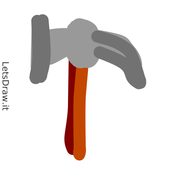 How to draw hammer / jc71pizda.png / LetsDrawIt