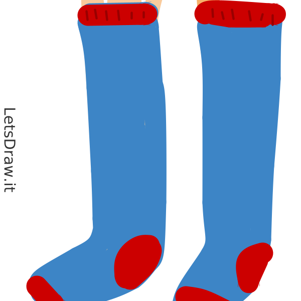 How to draw knee socks / jpnjfxd3m.png / LetsDrawIt