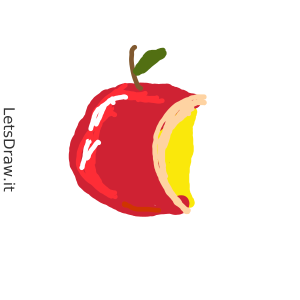 How to draw Apple logo / jxeajud9h png / LetsDrawIt