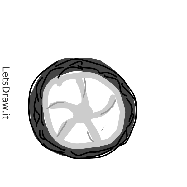 How to draw tire / k6jd884ka.png / LetsDrawIt