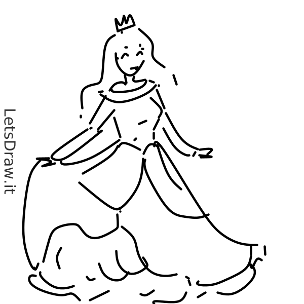 Drawf Princess How to draw princess / ka6wnf3f1.png / LetsDrawIt