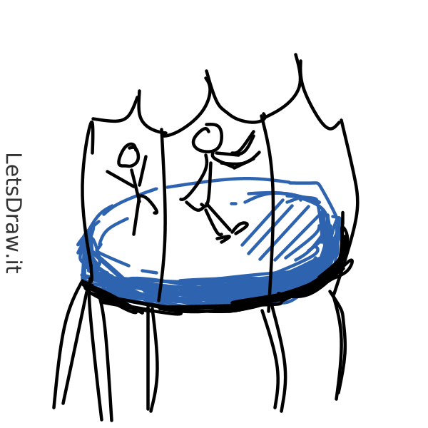 How to draw trampoline / kdku91en.png / LetsDrawIt