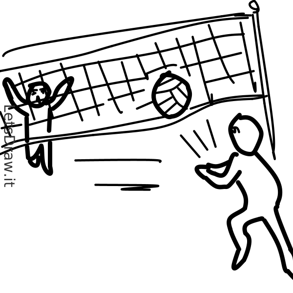 How to draw volleyball / LetsDrawIt