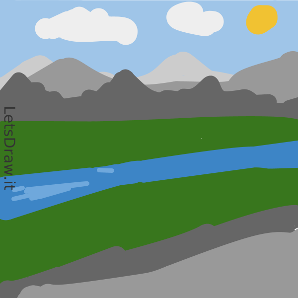 How to draw river / kh1igij61.png / LetsDrawIt