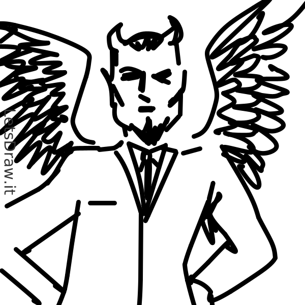 How to draw Lucifer / LetsDrawIt