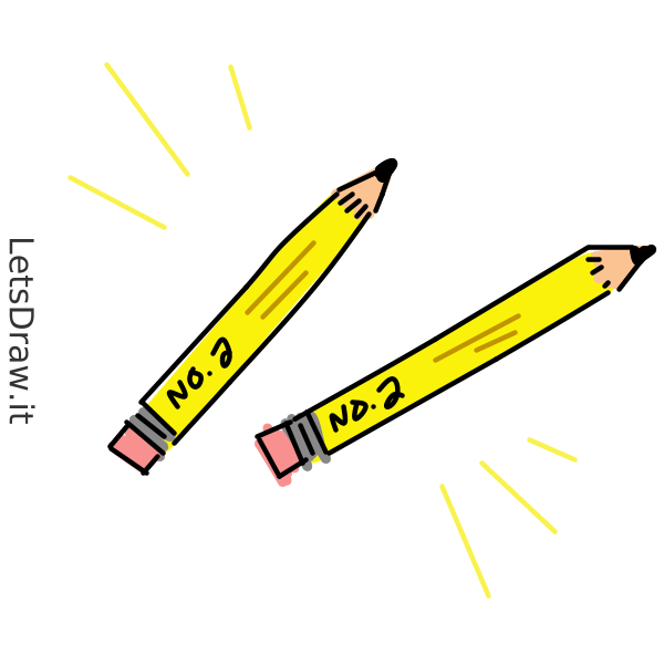 How to draw pencils / LetsDrawIt