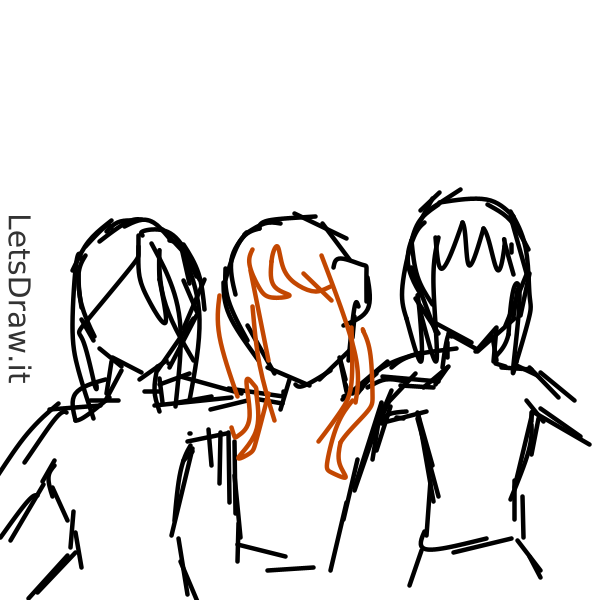 Frien Draw How to draw friends / kpirpjtjg.png / LetsDrawIt
