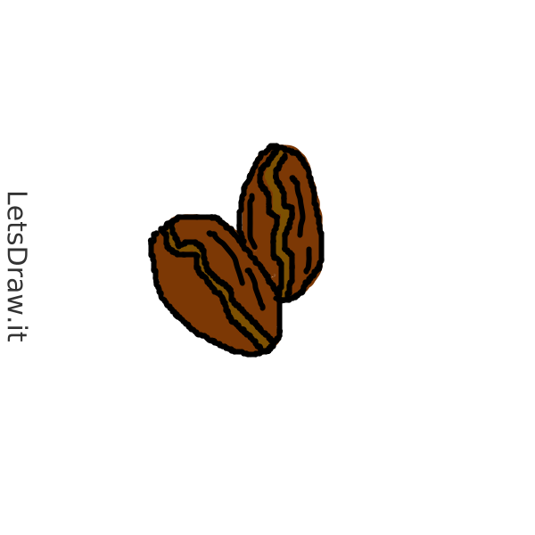 How to draw Coffee beans / kxfdxowko.png / LetsDrawIt