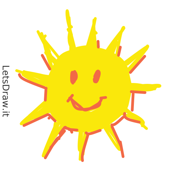 How to draw sun / kyo1njp3d.png / LetsDrawIt