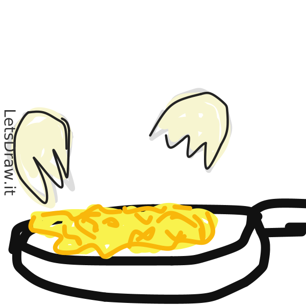 How to draw scrambled eggs / m836kzomx.png / LetsDrawIt