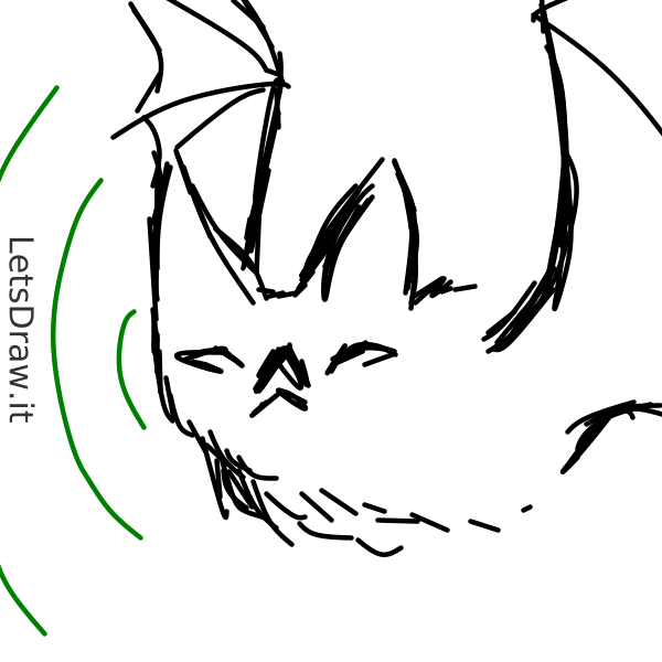 How to draw bat / Learn to draw from other LetsdrawIt players