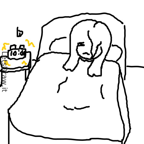 How to draw alarm clock / mkjmqnuhz.png / LetsDrawIt