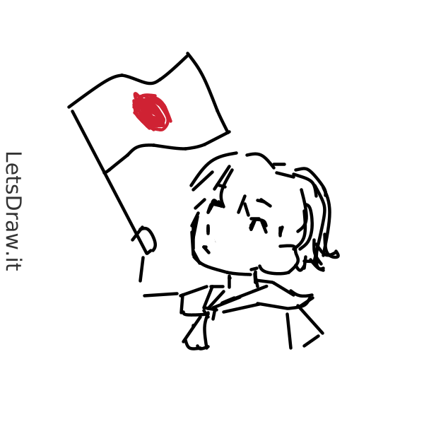 How to draw Japan / mkombgcok png / LetsDrawIt