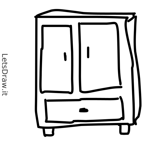 How to draw closet / LetsDrawIt