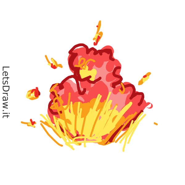 Exploding Pig Drawing How to draw explosion / ms8r19mca.png / LetsDrawIt