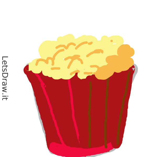 Popcorn Rajz How to draw popcorn / n4i4uufds.png / LetsDrawIt