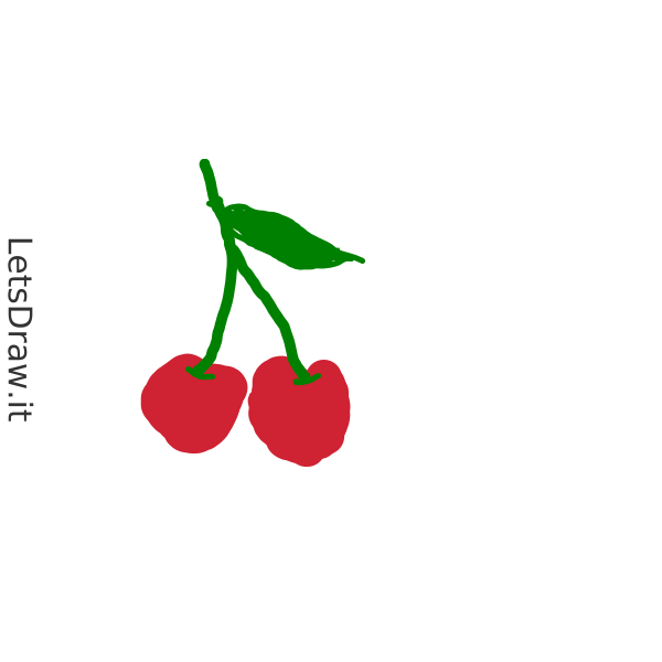 How to draw cherries / n5euedrbx.png / LetsDrawIt