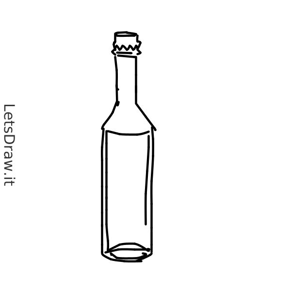 How to Draw Champagne | Drawing a Champagne Bottle and a Glass - YouTube