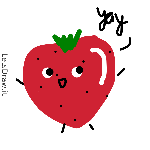 How to draw strawberry / noiioo57.png / LetsDrawIt