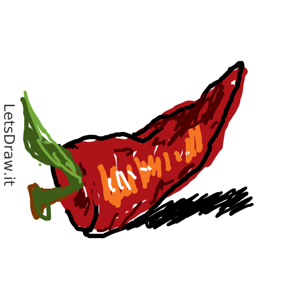 How to draw hot pepper / nu4cqoy3r.png / LetsDrawIt