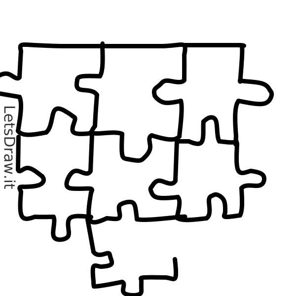 How to draw puzzle / LetsDrawIt