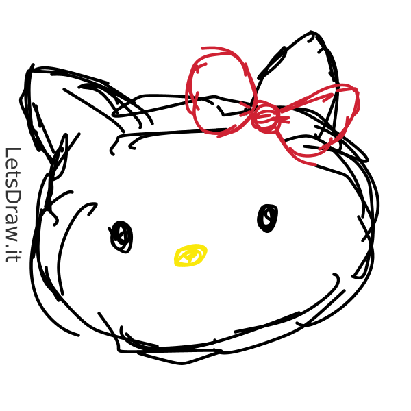 How to draw hello Kitty / ddhfnbmff.png / LetsDrawIt