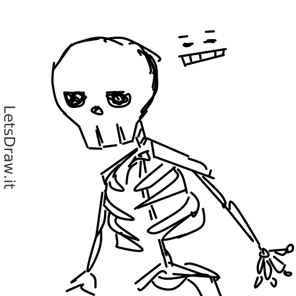 How to draw skeleton / odwwcb3o.png / LetsDrawIt