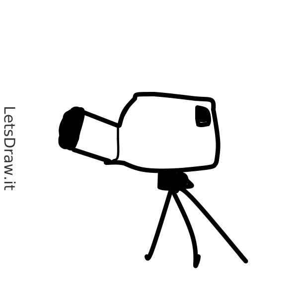 How to draw Video camera / oeaqj9gwg.png / LetsDrawIt