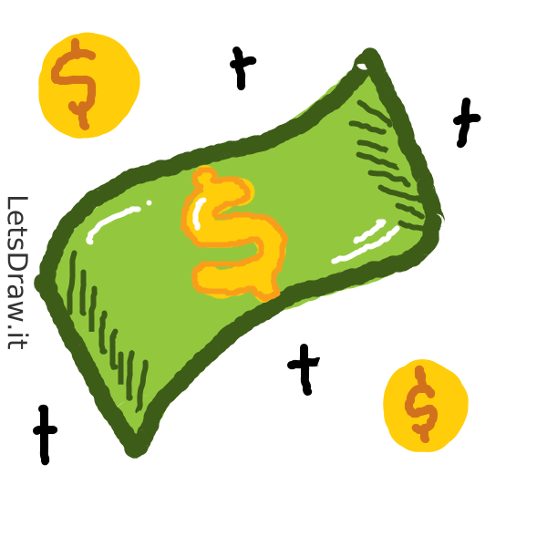 Doller Draw How to draw dollar / oh5fo3n61.png / LetsDrawIt