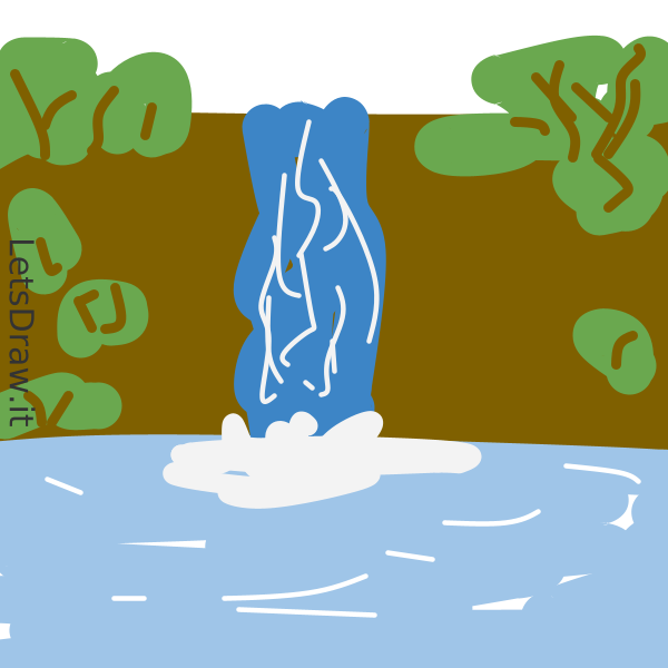 Waterfalls Drawable How to draw waterfall / orief9hxe.png / LetsDrawIt