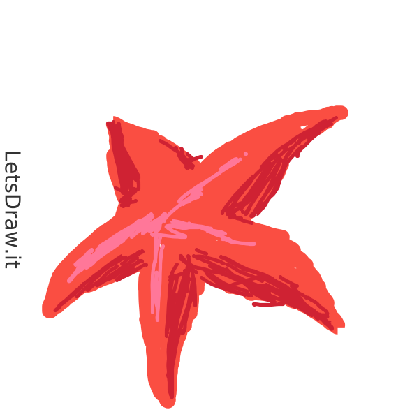 How to draw Red star / otde8a46d.png / LetsDrawIt